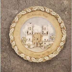 Vintage Christmas 1987 San Xavier del Bac‎ Collector Plate Hand Painted